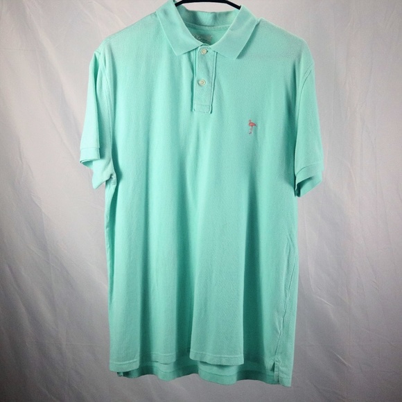 J. Crew Other - J. Crew Flamingo Logo Ocean Foam Green Polo Large